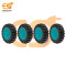 40mm x 12mm Blue Robotics Toy Smart Car Wheel | Durable Plastic Tyre with Grip Pack of 4